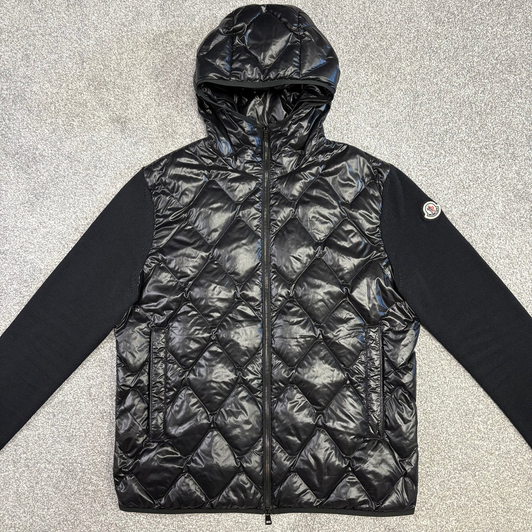 Moncler Quilted Tricot Cardigan Black Size XL