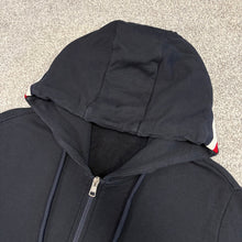 Load image into Gallery viewer, Moncler Tricolour Zip-Up Hoodie Navy Size XL
