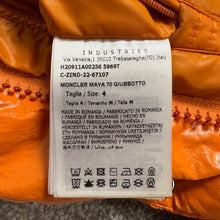 Load image into Gallery viewer, Moncler Maya 70th Anniversary Orange Size 4
