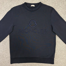 Load image into Gallery viewer, Moncler Embroidered Sweater Navy Size Large
