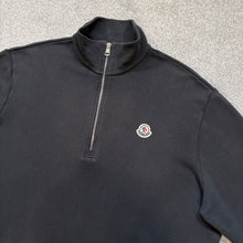 Load image into Gallery viewer, Moncler Quarter Zip Black Size XXXL
