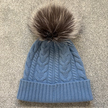 Load image into Gallery viewer, Women’s Moncler Wool &amp; Cashmere Pom-Pom Beanie Light Blue SzUNI
