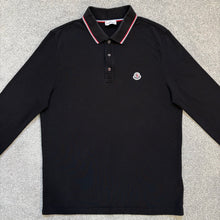 Load image into Gallery viewer, Moncler Polo Long Sleeve Black Size Large
