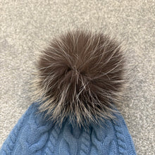 Load image into Gallery viewer, Women’s Moncler Wool &amp; Cashmere Pom-Pom Beanie Light Blue SzUNI
