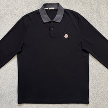 Load image into Gallery viewer, Moncler Polo Long Sleeve Black Size Large
