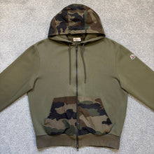 Load image into Gallery viewer, Moncler Khaki &amp; Camo Zip-Up Size Large

