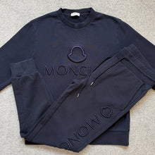 Load image into Gallery viewer, Moncler Embroidered Tracksuit Navy Size Medium
