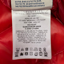 Load image into Gallery viewer, Moncler Gui Gilet Red Size 2
