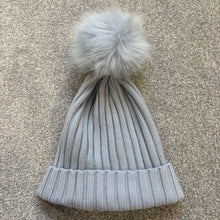 Load image into Gallery viewer, Women’s Moncler Pom-Pom Beanie Baby Blue SzUNI
