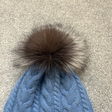Load image into Gallery viewer, Women’s Moncler Wool &amp; Cashmere Pom-Pom Beanie Light Blue SzUNI
