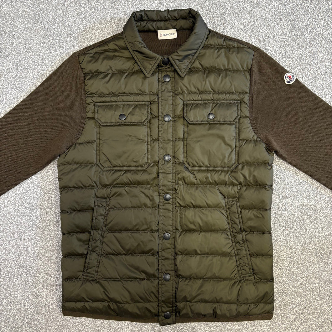 Moncler Tricot Overshirt Khaki Size Medium