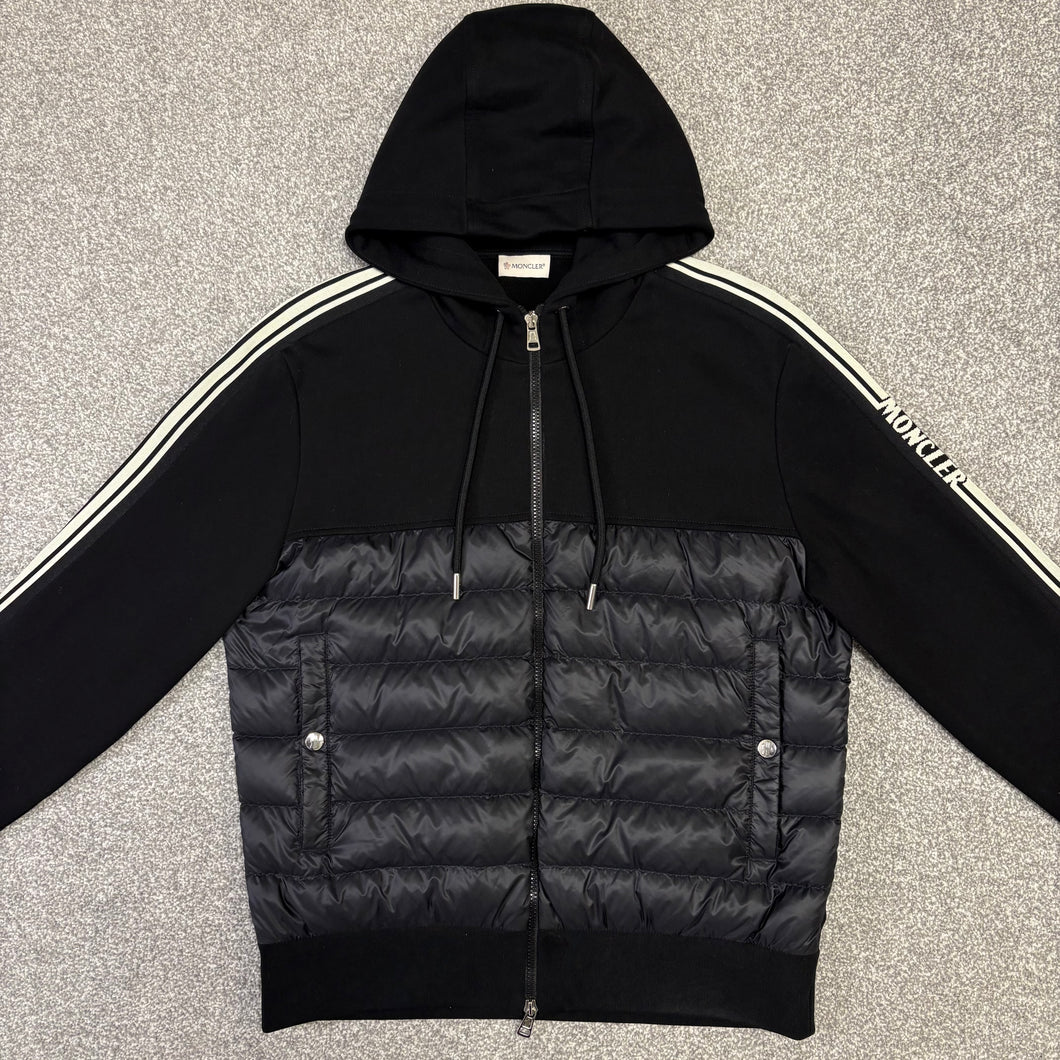 Moncler Zip-Up Black Padded Cardigan Size Large