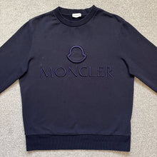 Load image into Gallery viewer, Moncler Embroidered Sweater Navy Size Medium
