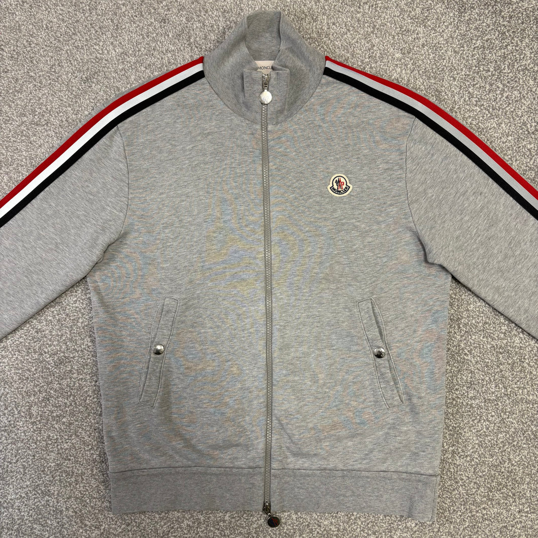 Moncler Tricolour Zip-Up Grey Size Medium