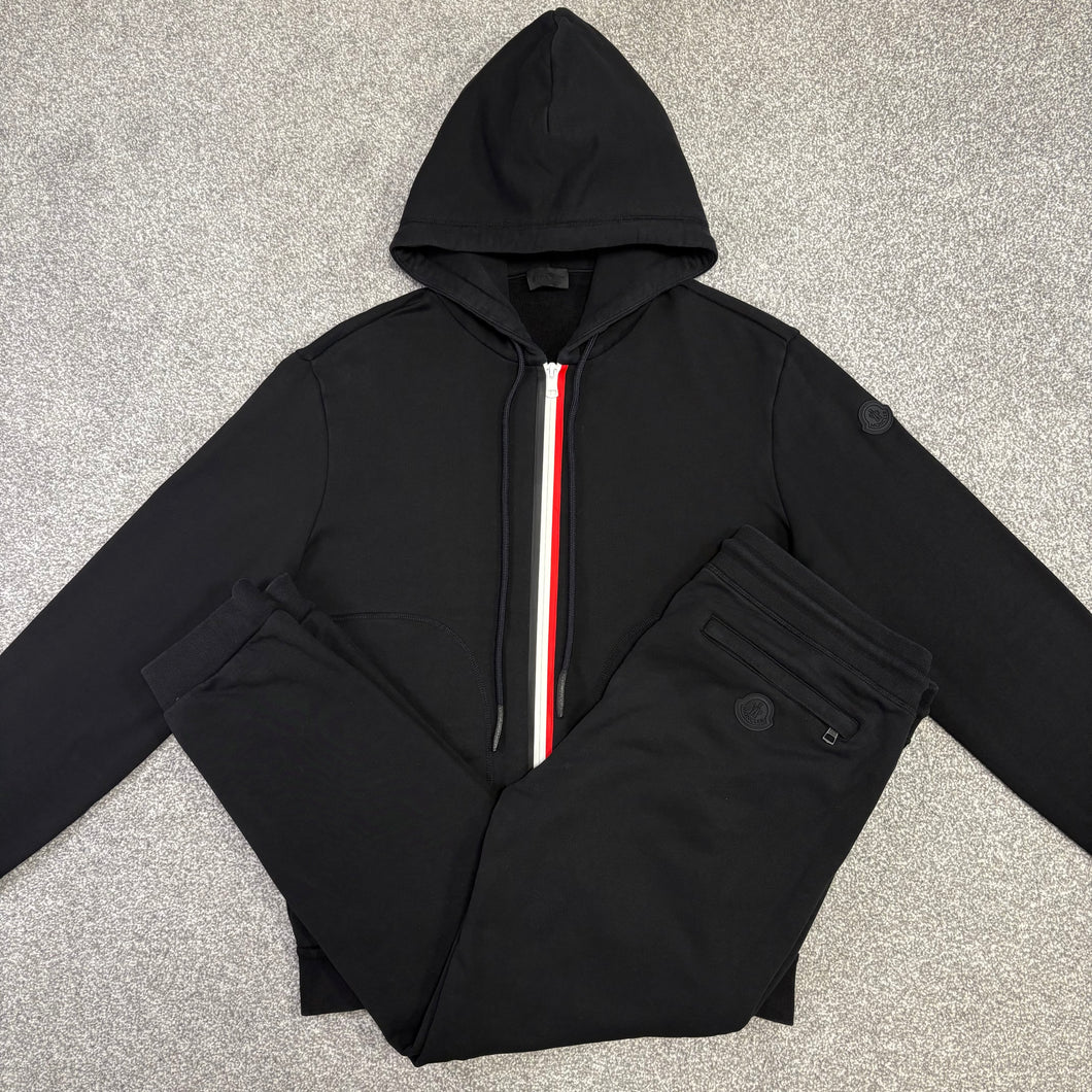 Moncler Tricolour Tracksuit Black Size Large