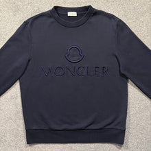 Load image into Gallery viewer, Moncler Embroidered Sweater Navy Size Medium
