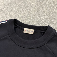 Load image into Gallery viewer, Moncler Tape Logo Sweatshirt Navy Size Large
