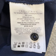 Load image into Gallery viewer, Moncler Double Logo Polo Navy Size Medium
