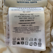 Load image into Gallery viewer, Women’s Moncler Gene Beige Size 1
