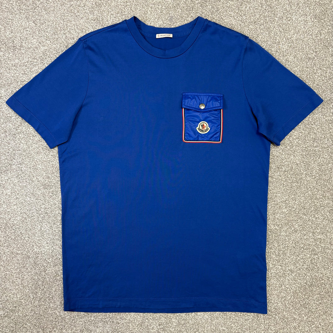 Moncler Pocket T-Shirt Blue Size Small