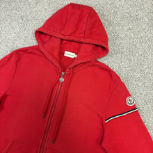 Load image into Gallery viewer, Moncler Zip-Up Hoodie Red Size Medium
