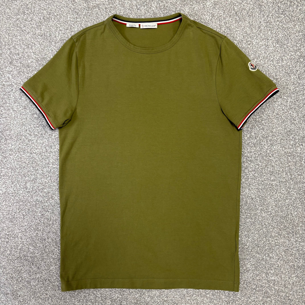 Moncler T-Shirt Khaki Size Small