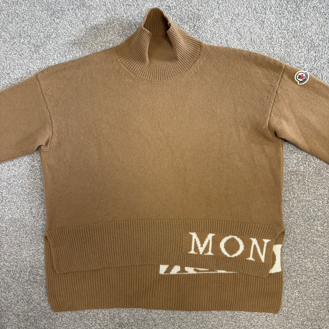 Women’s Moncler Lupetto Tricot Light Brown Size Medium