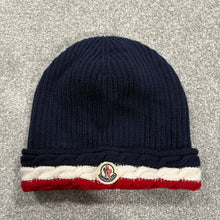 Load image into Gallery viewer, Children’s Moncler Beanie Navy Size Large
