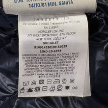 Load image into Gallery viewer, Moncler Gui Gilet Navy Size 5
