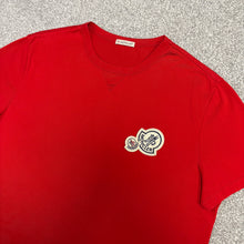 Load image into Gallery viewer, Moncler Double Logo T-Shirt Red Size XL
