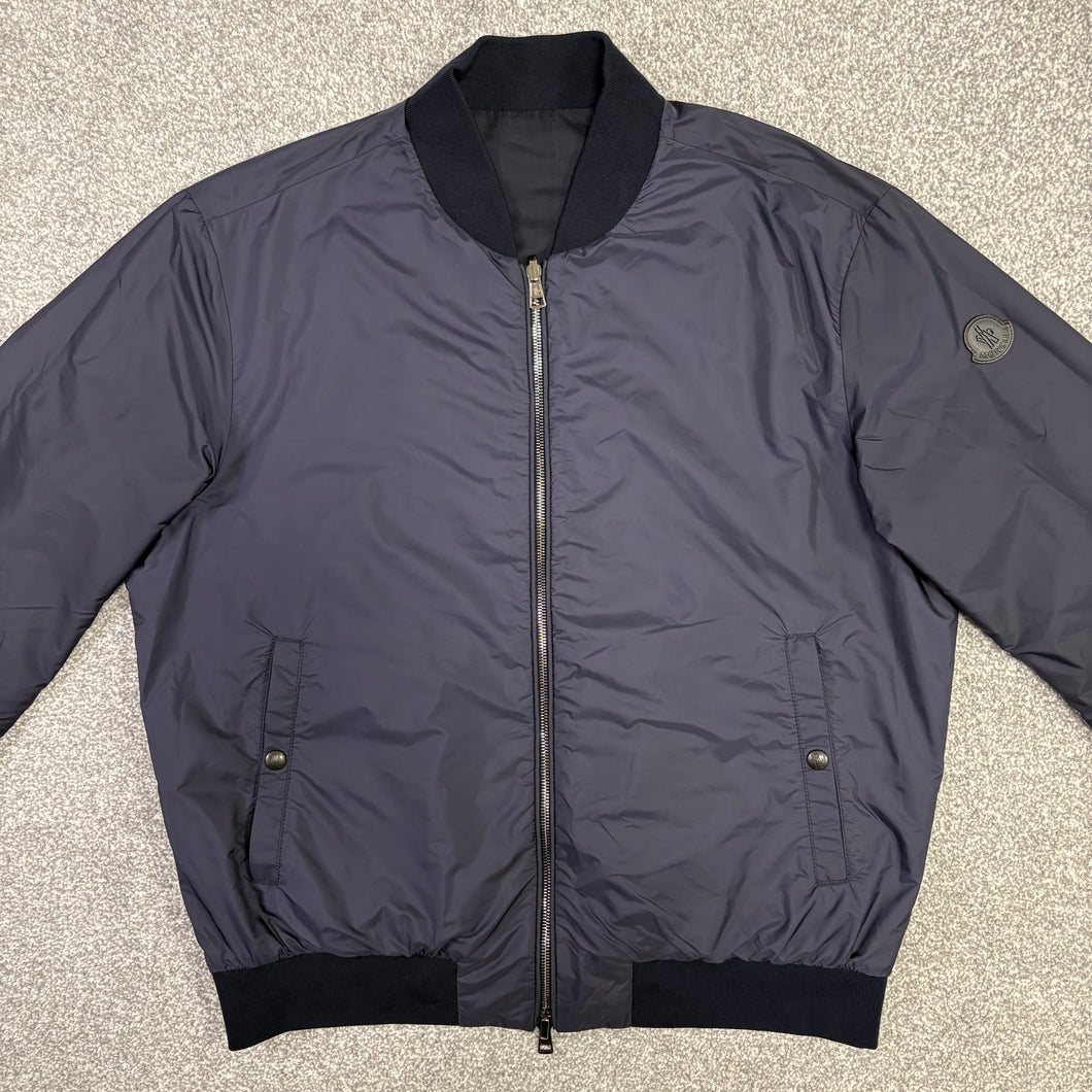 Moncler Barn Reversible Bomber Jacket Navy Size 4