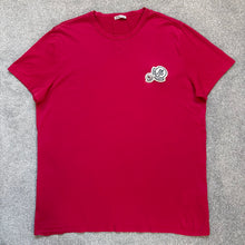 Load image into Gallery viewer, Moncler Double Logo T-Shirt Dark Pink Size XXL
