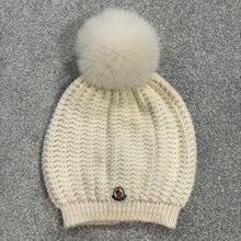 Load image into Gallery viewer, Women’s Moncler Pom-Pom Beanie Cream SzUNI
