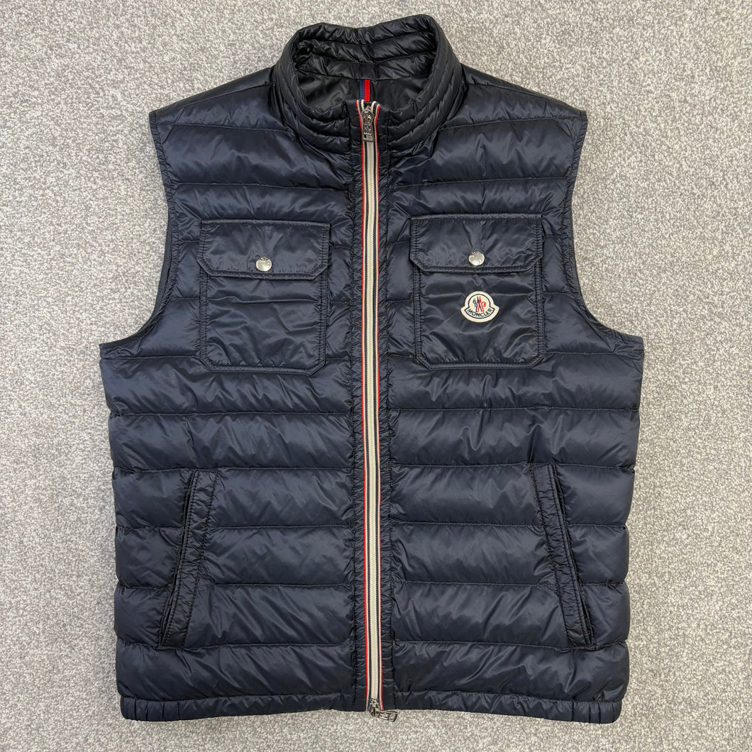 Moncler Achille Gilet Navy Size 2