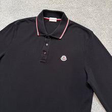 Load image into Gallery viewer, Moncler Polo Long Sleeve Black Size Large
