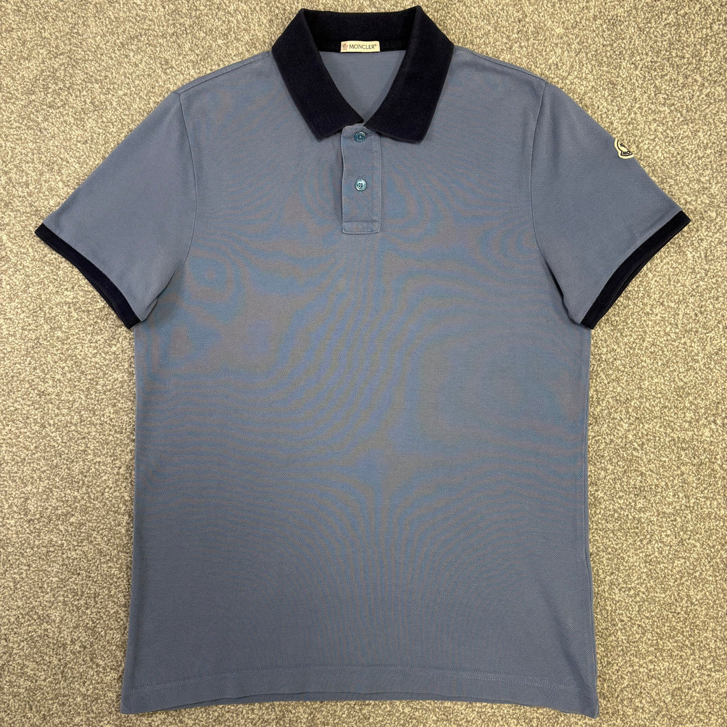 Moncler Polo Light Blue Size Small