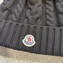 Load image into Gallery viewer, Women’s Moncler Wool &amp; Cashmere Pom-Pom Beanie Black SzUNI

