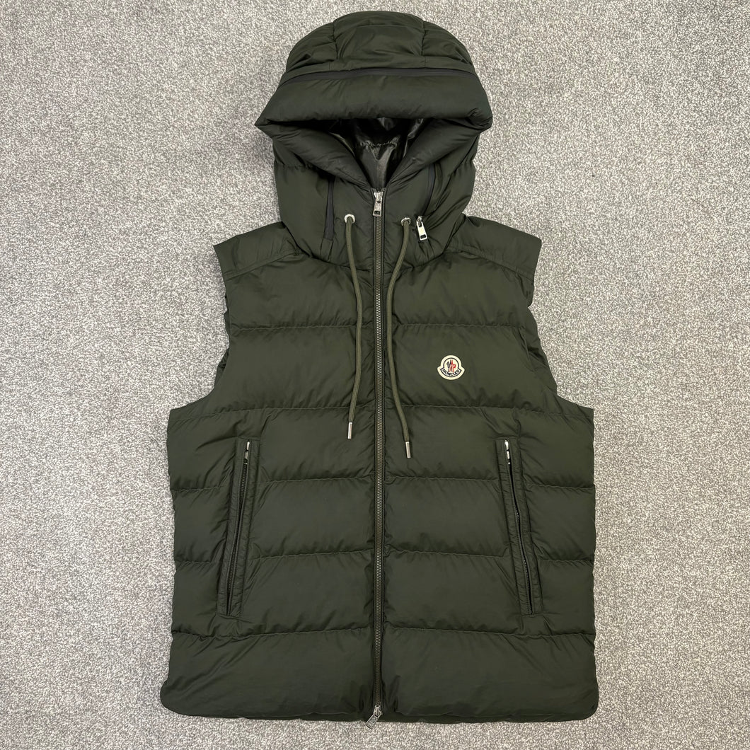 Moncler Cardamine Khaki Gilet Size 4