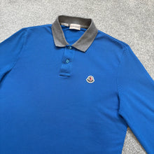 Load image into Gallery viewer, Moncler Polo Long Sleeve Blue Size Medium
