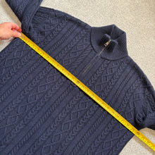 Load image into Gallery viewer, Moncler Tricot Half Zip Navy Size Large
