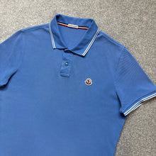 Load image into Gallery viewer, Moncler Polo Light Blue Size Medium
