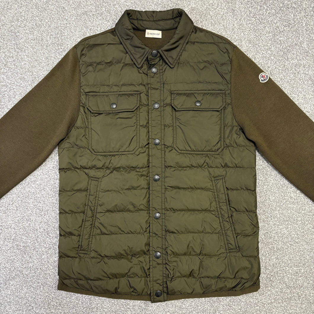 Moncler Tricot Overshirt Khaki Size XL