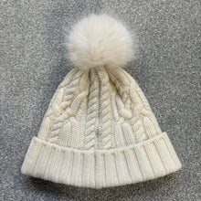 Load image into Gallery viewer, Women’s Moncler Wool &amp; Cashmere Pom-Pom Beanie White SzUNI
