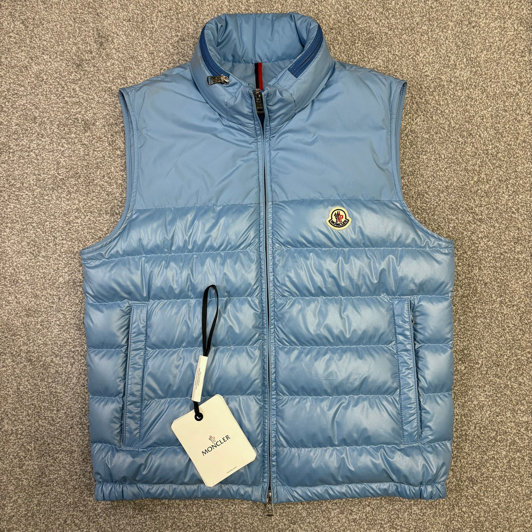 Moncler Cerces Gilet Baby Blue Size 2