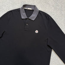 Load image into Gallery viewer, Moncler Polo Long Sleeve Black Size Large
