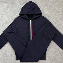Load image into Gallery viewer, Moncler Tricolour Tracksuit Navy Size Large

