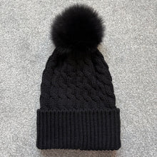 Load image into Gallery viewer, Women’s Moncler Grenoble Pom-Pom Beanie Black SzUNI
