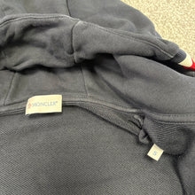 Load image into Gallery viewer, Moncler Tricolour Zip-Up Hoodie Navy Size Small
