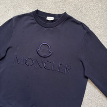 Load image into Gallery viewer, Moncler Embroidered Sweater Navy Size Medium
