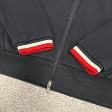 Load image into Gallery viewer, Moncler Tricolour Zip-Up Hoodie Navy Size XL
